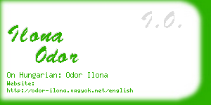 ilona odor business card